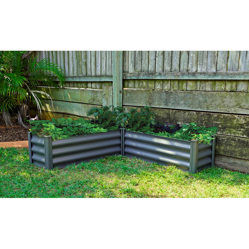 The Organic Garden Co. 4 ft x 4 ft Metal Raised Garden Bed & Reviews
